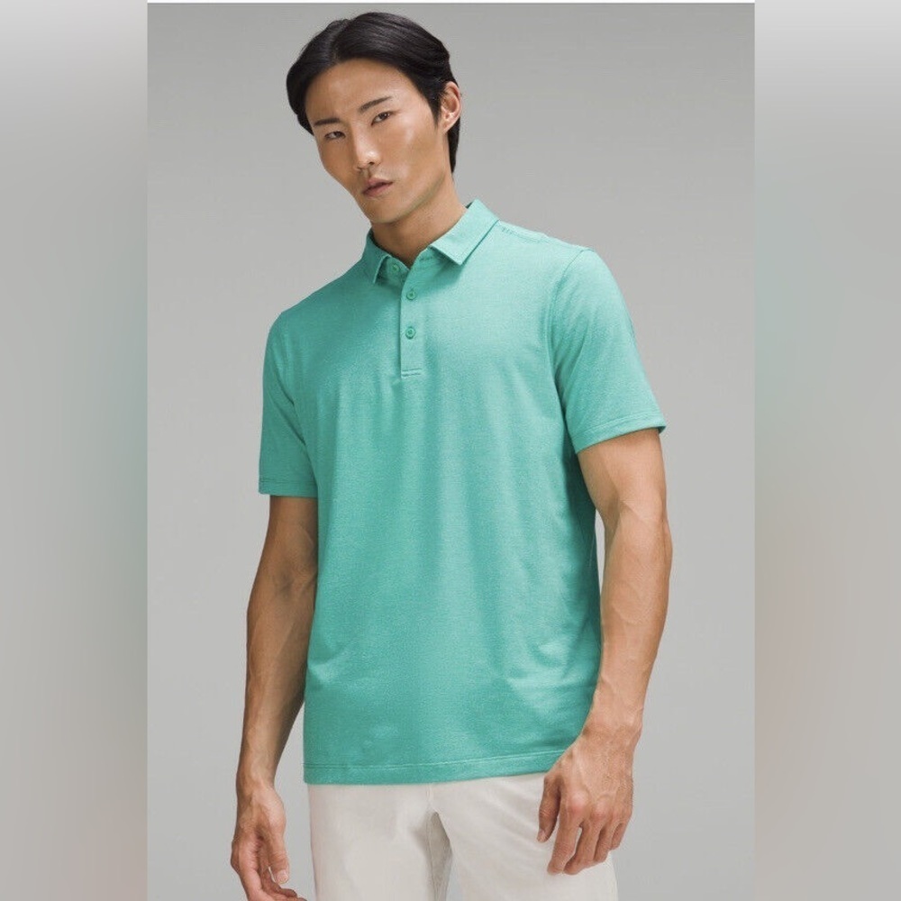 Lululemon Evolution Short-Sleeve Polo Shirt Men’s XXL.Heathered Kelly Green.